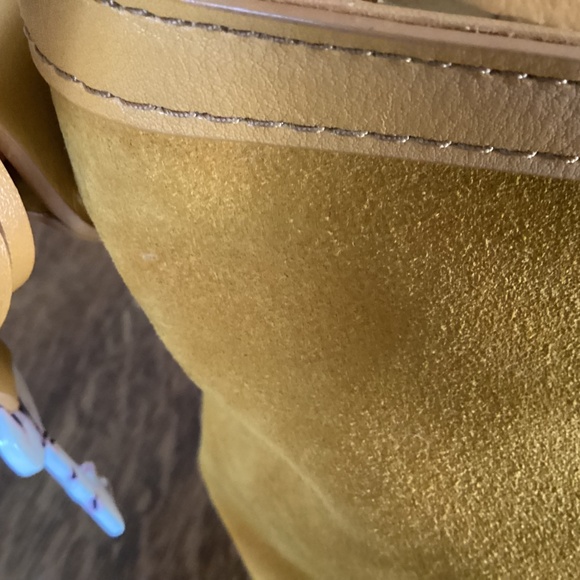 Fossil Gold Suede Bucket Bag - Great for Fall! - Picture 3 of 6